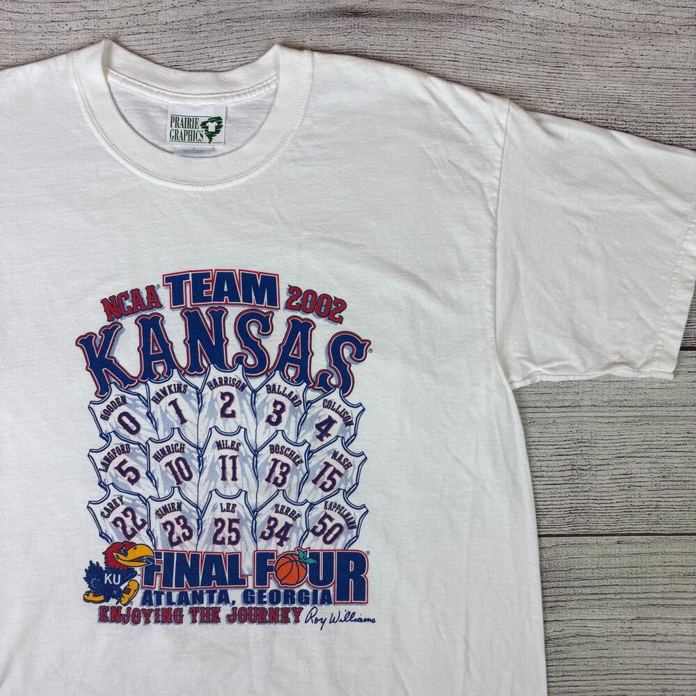 Vintage 2002 Kansas Jayhawks Final Four College Basketball T-shirt